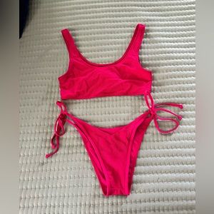 Frankies Bikinis Hot Pink Bikini Set